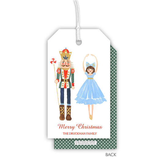 Nutcracker and Clara Hanging Gift Tags